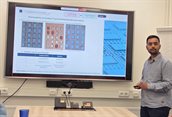 Student presenting his project results